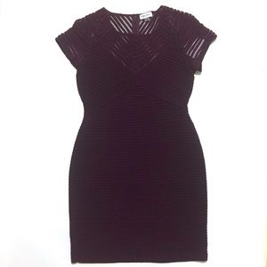 Calvin Klein ribbed short sleeve sheath dress